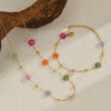 Colorful Artificial Crystal Jewelry Set with Flower Heart and Sun Motifs - Image 17