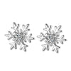 Women's Silver Jewelry Crystal Zircon Snowflake Stud Earrings - Image 7