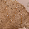 Stainless Steel Chain Freshwater Pearl Chain Necklace Bracelets For Women Gold Plated Jewelry Set - Image 12