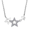 Sliver Color Zircon Star Pendant Necklaces for Women Korean Simple Crystal Stars Clavicle Chain Necklace Jewelry Gift - Image 6