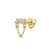 Silver Zircon Stud Earrings 1PC Eight pointed star Women Gold/Silver Heart Flat back piercing Jewelry Gift - Image 38