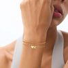 Initial Bracelets for Women Girls Gold Plated Stainless Steel Heart Initial Bracelet Stuff Jewelry Gifts - Image 3