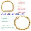 Twisted Unisex Bracelet, Minimalist Style, for Casual Outings, Gold-Plated Twisted Chain - Image 2
