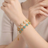 Gold Plated Stainless Steel Bracelet with Delicate Cubic Zirconia Party Jewelry Gift - Image 2