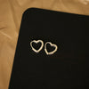 Open Heart Hoop Earrings in Gold Tone or Silver Tone - Image 45
