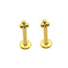 2PC Stainless Steel Flat Studs Lip Stud Earrings for Women Men Jewelry Ear Cuffs Flat Piercing Earring for Teens 16G - Image 8