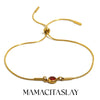 316L Stainless Steel Zircon December Birthstone Adjustable Bracelet Wrist Jewelry Women's Charm Bracelet - Image 10