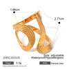 Stainless Steel Minimalist Irregular Curve Geometric Curved Ring Unisex Jewelry Gift - Image 10