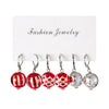 Personality Christmas Colorful Ball Drop Earrings for Women Snowflake Xmas Tree Pattern Lantern Ball Hoop Earring Accessories - Image 7