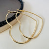 Minimalism Metal Heart Hoop Earrings for Women Golden Silver Color Love Dangle Earrings Party Romantic Statement Jewelry - Image 1