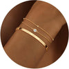 3pcs Gold Plated Stainless Bracelet Sets for Women Girls Snake Chain Cuban Link Cuff Bangle Stackable Bracelets - Image 1