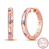 Earrings Silver Stud Drop Hoop Earrings Rose Gold for Women Girls Party Wedding Birthday Jewelry Gift - Image 26