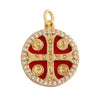 Shell Gold Inlaid Zirconia Charm Geometry Pendant,Holy Religious Jesus Virgin Mary Jewelry Necklace Accessories Supplies - Image 27