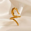 Stainless Steel Irregular Wave Rings for Women Men Creative Gold Color Adjustable Opening Ring Female Statement Jewelry Gifts - Image 21
