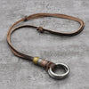 Men Women's Trible Multi-layer Vintage Double Circles Pendant Leather Weaved Punk Necklace Jewelry Necklaces - Image 1