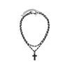 2Pcs/Set Gothic Black Cross Jesus Pendant Choker Necklace for Women Punk Vintage Metal Beads Chain Neck Jewelry Accessories - Image 5