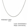 Round Snake Chain Necklace in Stainless Steel 0.9mm to 2mm - Image 13