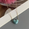 1 PC Love Heart Choker Necklace Various Color Gift Necklace Golden Color Link Chain Neck Jewelry - Image 7