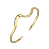 Silver Wave Shiny Lightning Geometric Jewelry Resizable Opening Female Bangle - Image 4