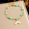 316L Stainless Steel Golden Ocean Series Zircon Pearl Tassel Pendant Anklets Lady Foot Chain Jewelry Gift - Image 26