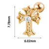 1PC 316L Steel Zircon Corss Cz Barbell Earrings Corss Helix Ear Cartilage Tragus Daith Piercing Body Jewelry 20G - Image 17