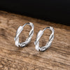Simple Twisted Mobius Hoop Huggie Earrings for Men, Metal Geometrical Strip Earring Jewelry Gift to Him - Image 5