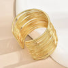 Vintage Hyperbolic Layered Wide Wire Bracelet Cuff Bangle for Women Exaggerated Wrist Wrap Bangle Hand Jewelry Gift - Image 4