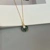 Colorful Shell Pendant Necklace with Imitation Pearl on Gold-Tone Chain - Image 9