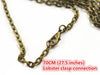 5pcs/lot 4 3mm Diameter 50 cm 70cm Length 8 Colors Plated Handmade Flattened Chain Necklace Connector For Charms Base and Tray - Image 3
