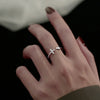 Silver Cross love Ring For Women Jewelry Adjustable Open Ring For Party Birthday Gift - Image 2