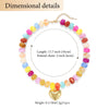 Colorful Acrylic Bead Choker Necklace with Heart Pendant - Image 35