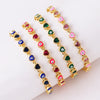 Gold-Tone Eye Motif Bracelet with Colorful Stone Accents - Image 17