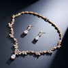 Zakol Zircon Earrings Necklace Jewelry Set Crystal Dubai Wedding Party Jewelry - Image 7