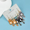 3 Pairs Fun and Cute Enamel Alloy Hanging Tail Cat Dangle Earrings Colored Cat Ear Jewelry Set Lovely Gift For Women Girls - Image 4