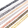 5pcs/lot 4 3mm Diameter 50 cm 70cm Length 8 Colors Plated Handmade Flattened Chain Necklace Connector For Charms Base and Tray - Image 1
