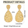 French Retro Water Droplet Clip on Earrings Female Geometric Irregular Relief Texture Design Punk Style Ear Clips Jewelry Gifts - Image 5
