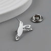 gold-plated stainless steel brooch: cute hummingbird design, lapel pin, gift for friends - Image 4