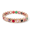 8mm Round Enamel Zirconia Bracelets For Women Colorful Boho Elastic Bangle - Image 10