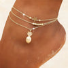 Bohemia Gold Silver Color Chain Ankle Bracelet On Leg Foot Jewelry Boho Pineapple Star Charm Anklet Set For Women Accessories - Image 1