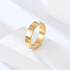Stainless Steel Gold/Silver/Rose Gold Color Ring For Women Men Couple CZ Crystal Rings Jewelry Wedding Rings Gift - Image 5