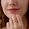 Waterpoof Stainless Steel Sunlight Stackable Ring for Women Jewelry Gift - Image 3