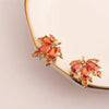 Maple Leaf Stud Earrings for Women Statement Cluster CZ Earring Gold Plated Wedding Prom Birthday Jewelry Gift - Image 2