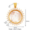 Shell Gold Inlaid Zirconia Charm Geometry Pendant,Holy Religious Jesus Virgin Mary Jewelry Necklace Accessories Supplies - Image 30