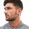 1 Pair/9 Pairs Hoop Earrings for Men Women Unisex Stainless Steel Black Silver Color Men's Huggie Hoop Earrings Set - Image 2