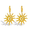 Vintage Sun Geometric Drop Earrings for Women Golden Stainless Steel Aesthetic Jewelry Gift - Image 10