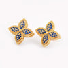 Korea Flower Shape Pave Shiny Crystal Zircon Stud Earrings For Women Female OL Style Ear Jewelry Gift - Image 5