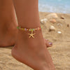 Beach Anklet for Women Bohemian Starfish Pendant Chip Stone Adjustable Gold Silver Multicolor Summer Vacation Jewelry - Image 4