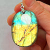 Pink Labradorite Pendant Irregular Shape Bead Stone Purple Necklace for Men Women - Image 2