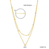 Female Party Accessories Double Layer Clavicle Shiny CZ Pendant Necklace Stainless Steel Clearly Zircon 2 Layered Choker - Image 2