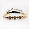 Braided Macrame Bracelets Men 8mm Micro Pave Black CZ Disco Balls Beads Charm Yoga Bracelet Jewelry Gift - Image 1